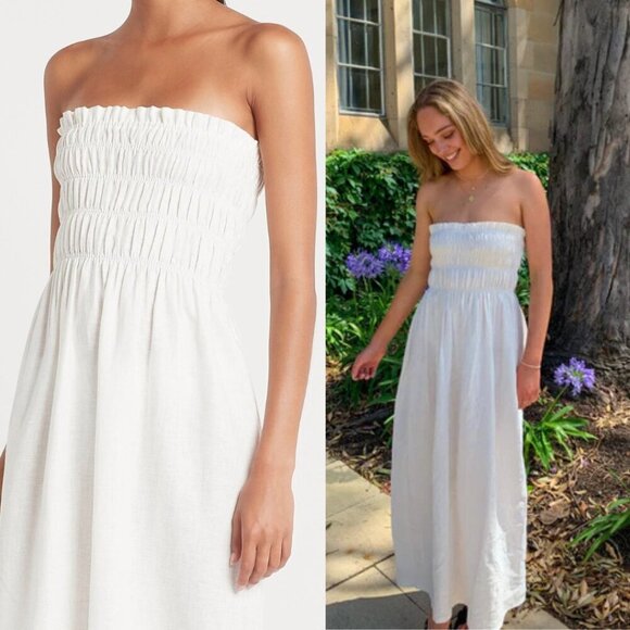 SIR the label Cream Maxi Dress for Elegant Occasions - Picture 9 of 16